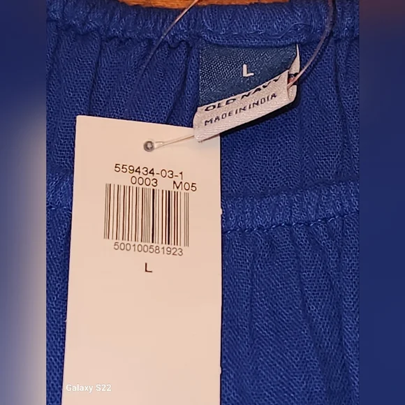 Puff-Sleeve Tiered Mini Swing Dress Old Navy Saphire Blue NWT L - Picture 7 of 8